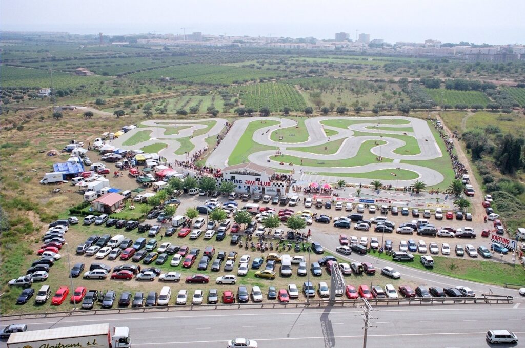 Vista aérea de Karting Comarruga, karting en el Vendrell 